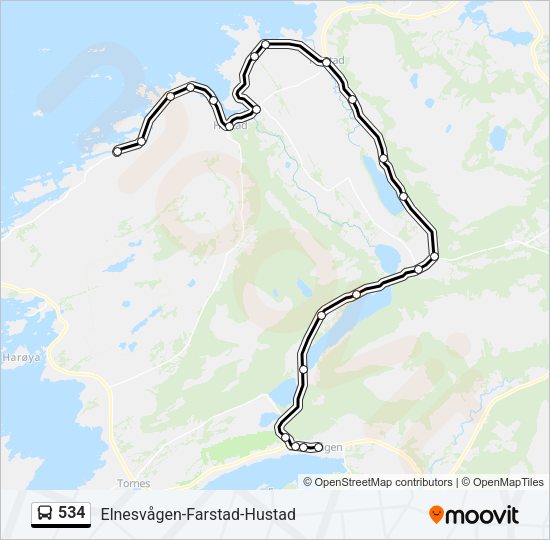 534 Bus Line Map