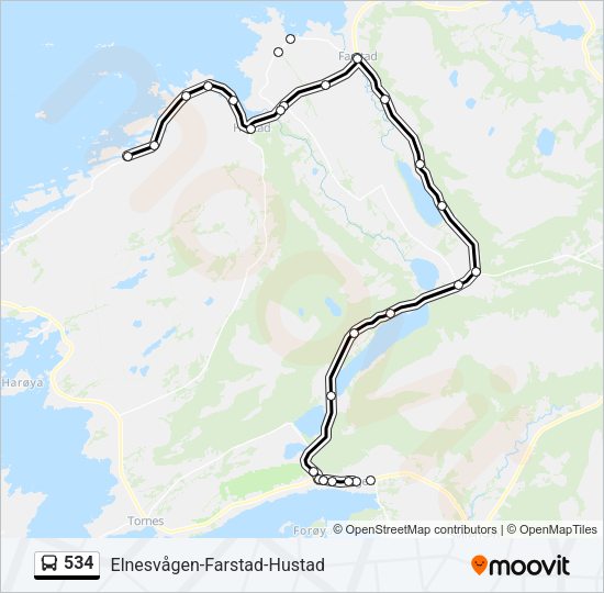 534 Bus Line Map