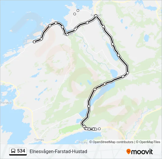 534 buss Linjekart