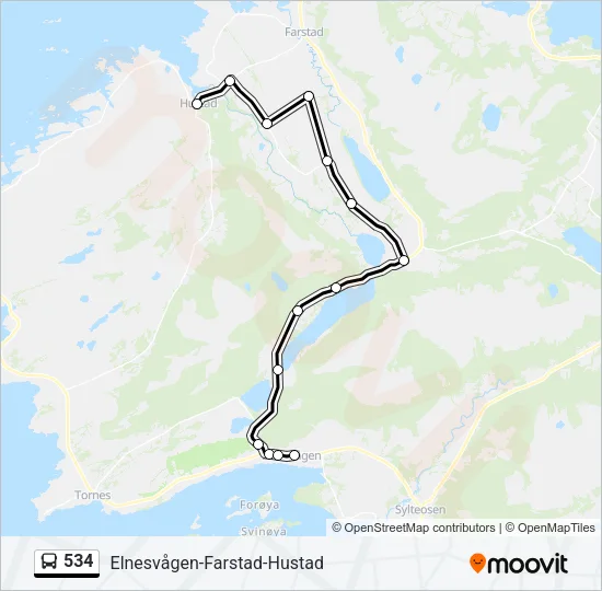 534 Bus Line Map