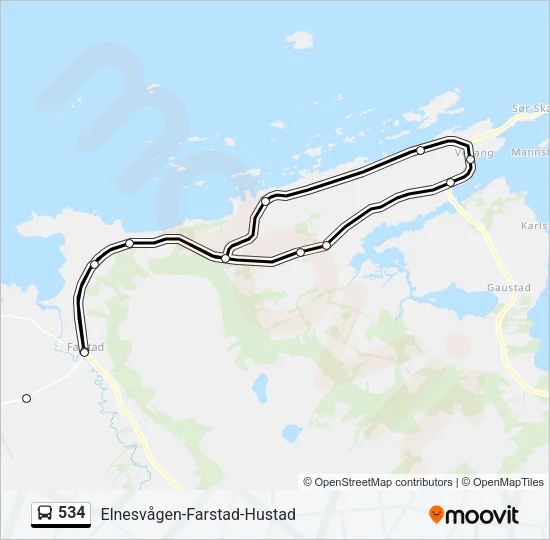 534 Bus Line Map
