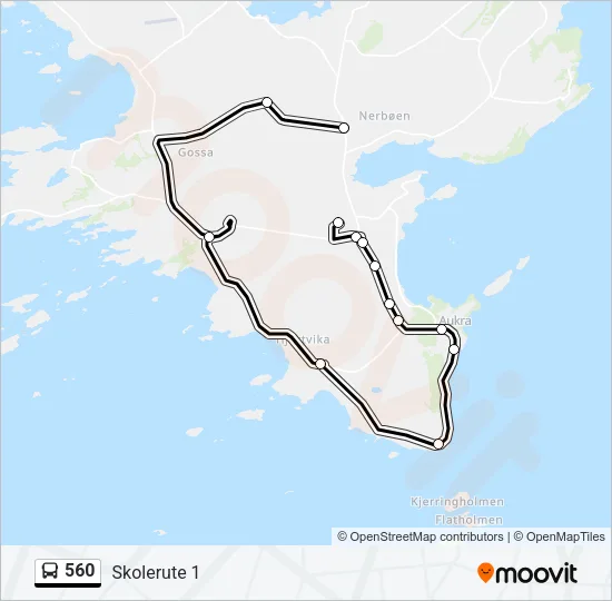 560 Bus Line Map
