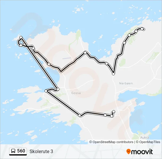 560 Bus Line Map