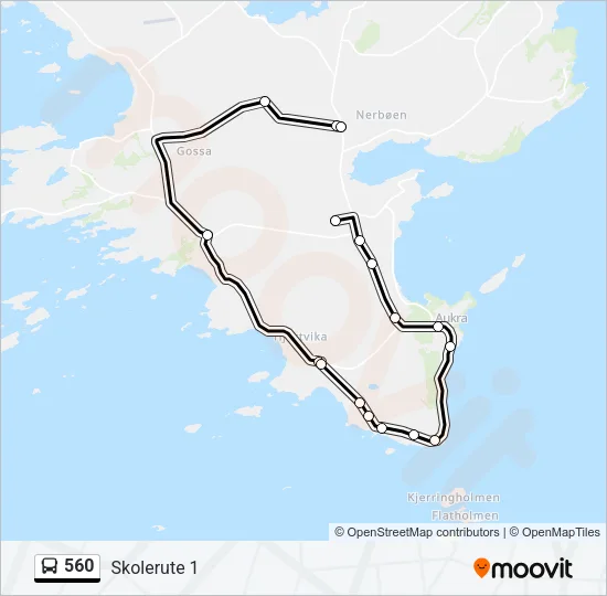 560 Bus Line Map