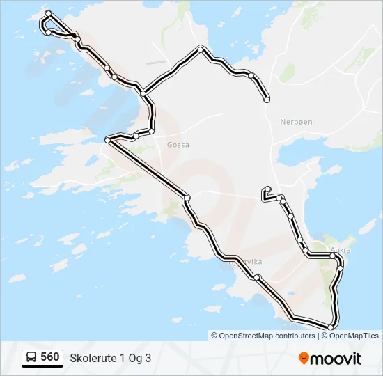 560 Bus Line Map