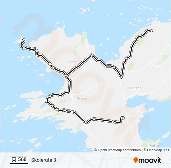 560 Bus Line Map