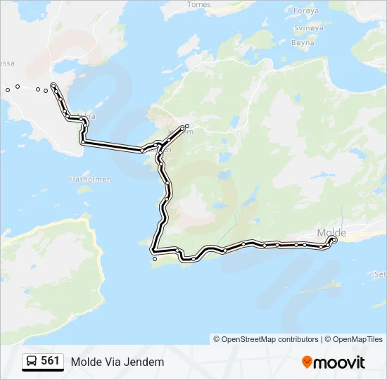 561 Bus Line Map