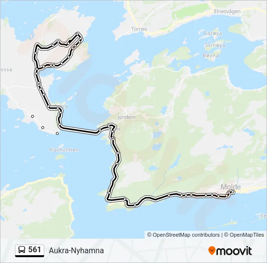 561 Bus Line Map