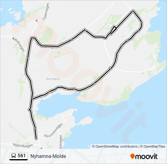 561 Bus Line Map