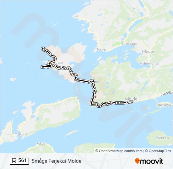 561 Bus Line Map