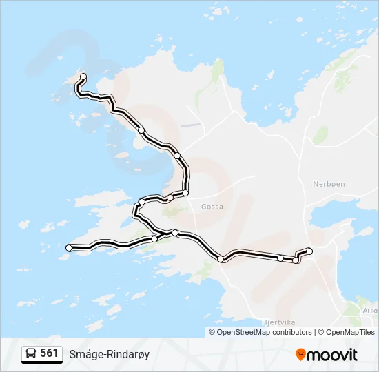 561 Bus Line Map