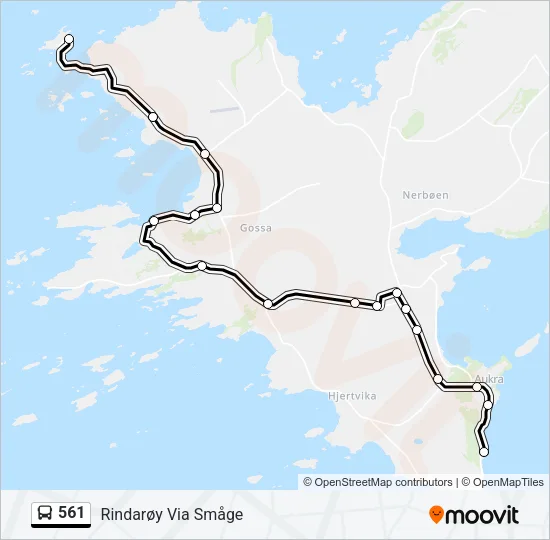 561 Bus Line Map