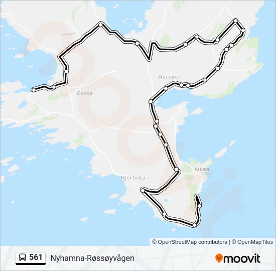 561 Bus Line Map