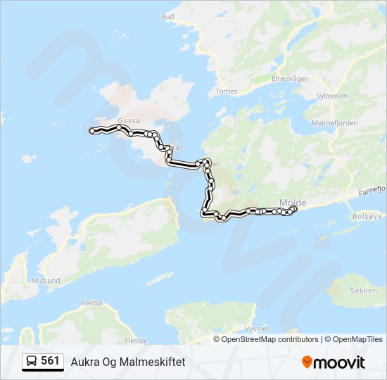561 Bus Line Map