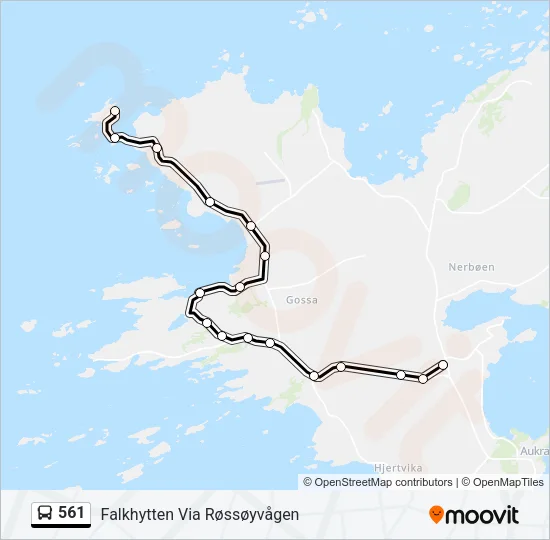 561 Bus Line Map