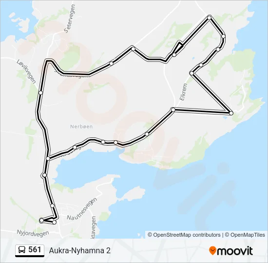561 Bus Line Map