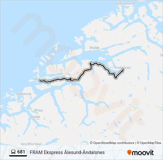 681 Bus Line Map