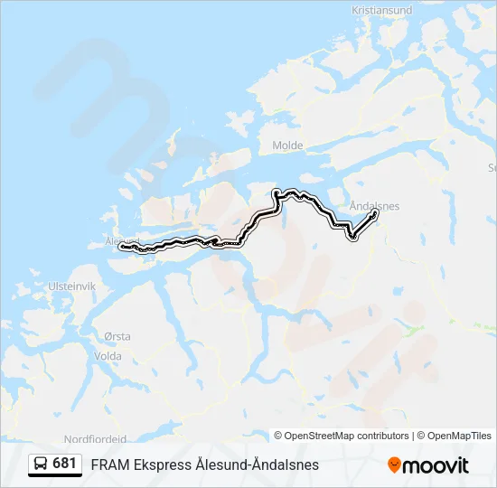 681 Bus Line Map