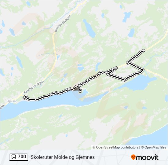 700 Bus Line Map
