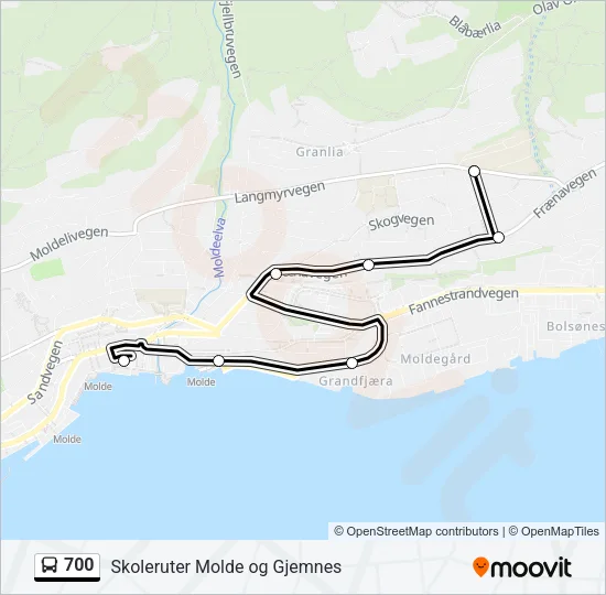 700 Bus Line Map