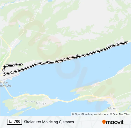 700 Bus Line Map
