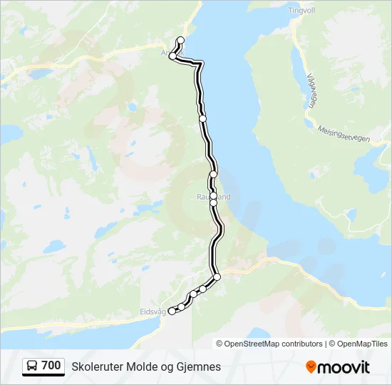 700 Bus Line Map