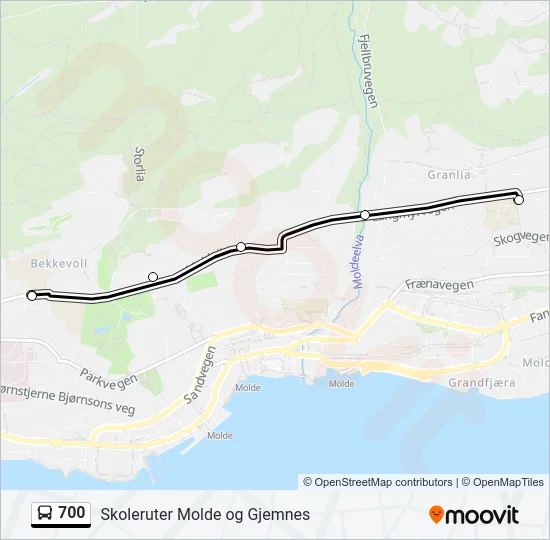 700 Bus Line Map