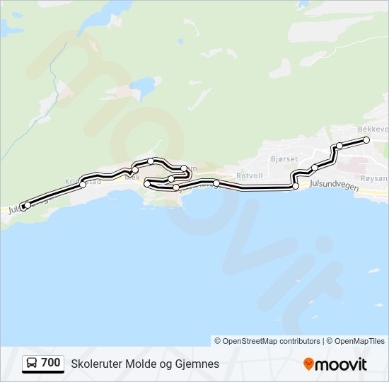 700 bus Line Map