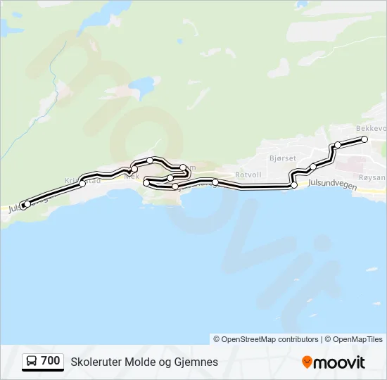 700 Bus Line Map