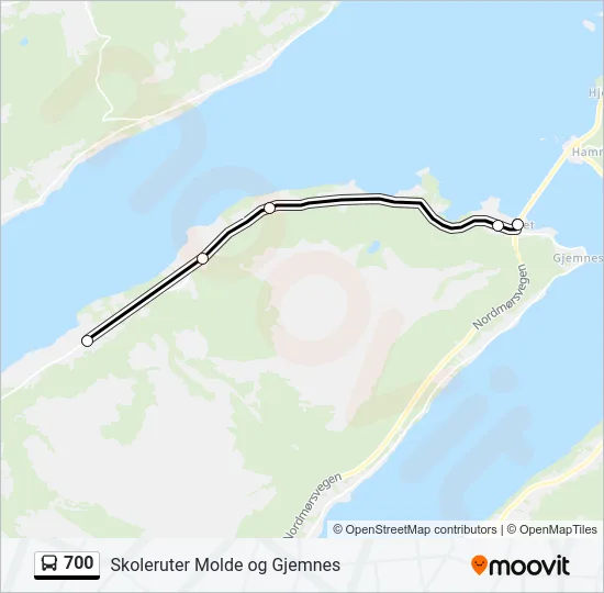 700 Bus Line Map