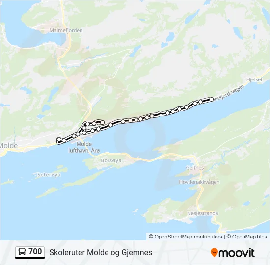700 Bus Line Map