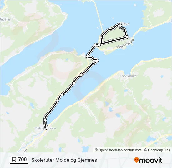 700 Bus Line Map