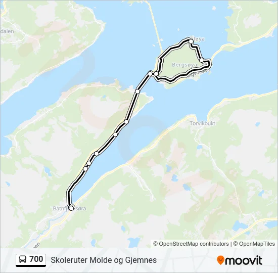 700 Bus Line Map