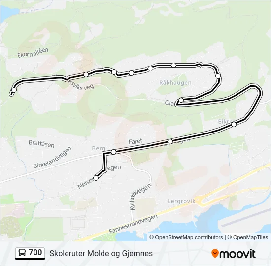 700 Bus Line Map