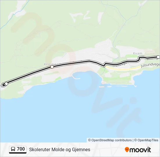 700 Bus Line Map