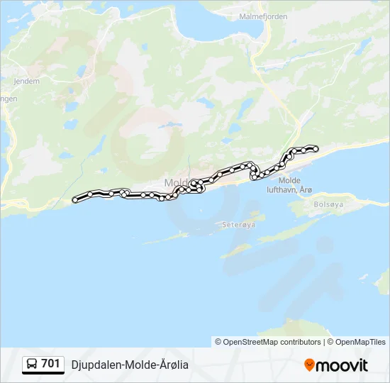 701 Bus Line Map