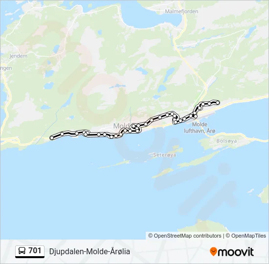 701 Bus Line Map