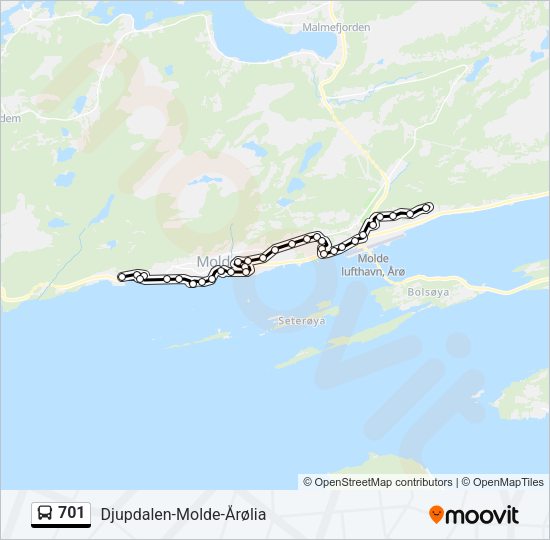 701 Bus Line Map