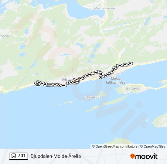 701 Bus Line Map