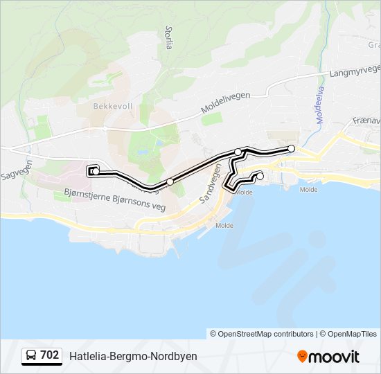 702 bus Line Map