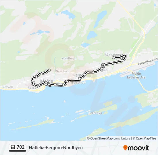 702 Bus Line Map