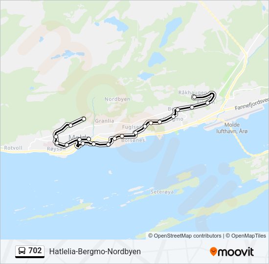 702 Bus Line Map