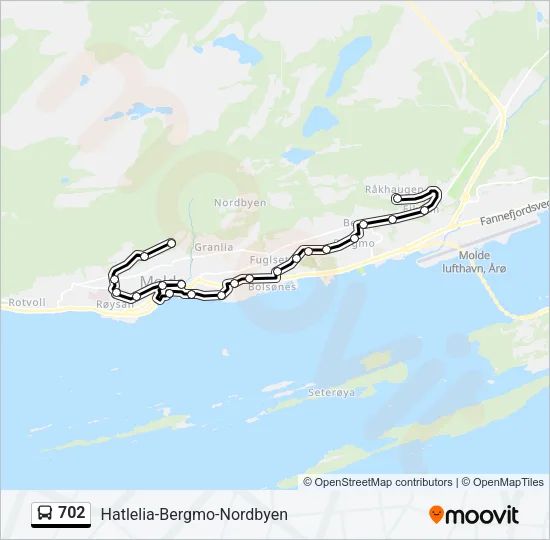 702 Bus Line Map