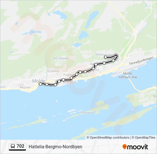 702 Bus Line Map