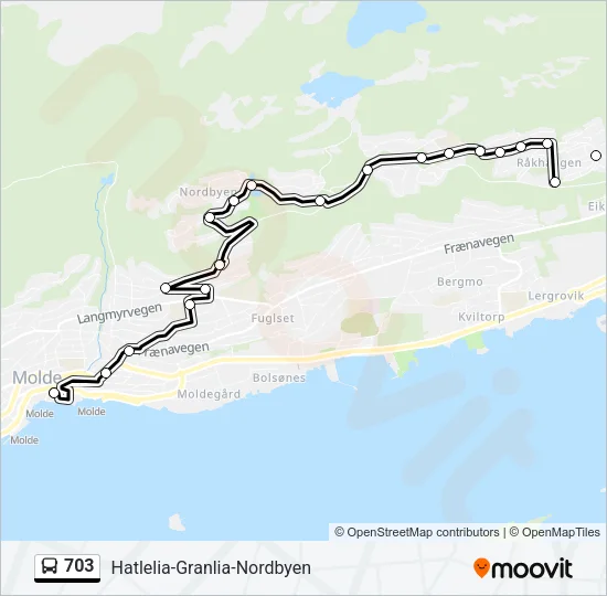 703 Bus Line Map
