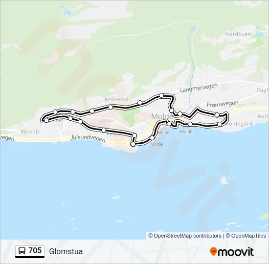 705 Bus Line Map