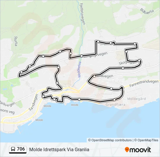 706 Bus Line Map