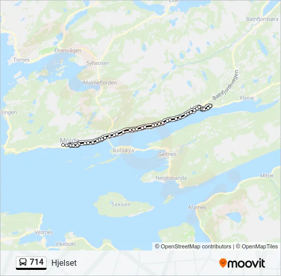 714 Bus Line Map