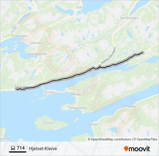714 Bus Line Map