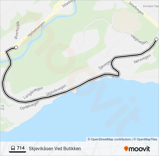 714 Bus Line Map